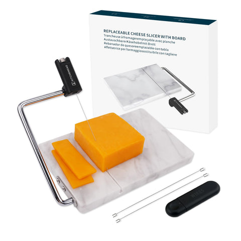 KITCHENDAO front view marble board showing stable cutting benefit