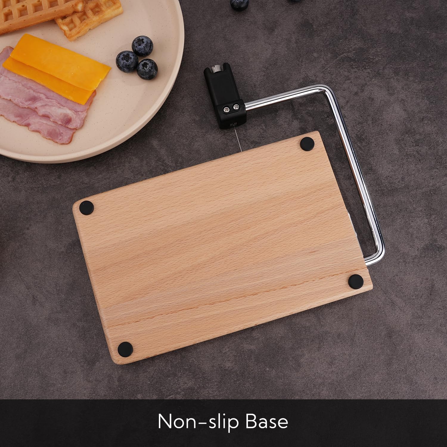KITCHENDAO slicer cutting Parmesan, precise slices and adjustable tension