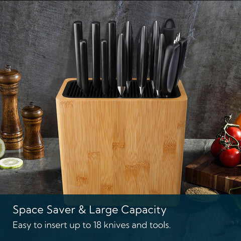 KITCHENDAO knife block in kitchen setting saving counter space and tidy storage