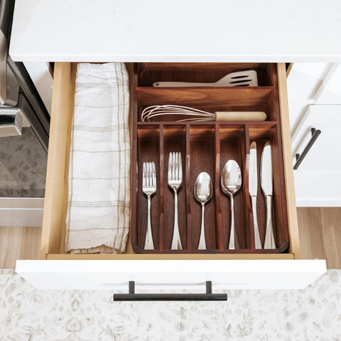 KitchenEdge organizer on kitchen counter illustrating organized, attractive storage