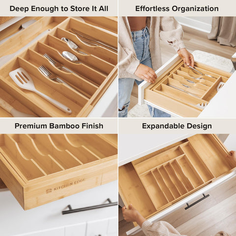 KitchenEdge reinforced solid bottom panel image showing no sagging and reliable load support