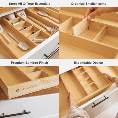 KitchenEdge expanded width showing full 28-inch span to maximize drawer storage