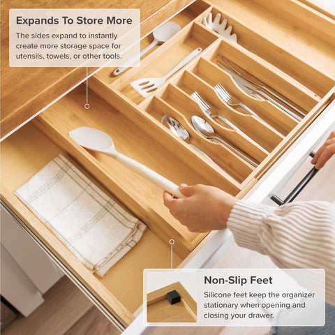 KitchenEdge side profile showing 2.7 inch height for taller utensils and handles