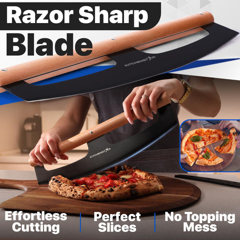KitchenStar razor-sharp blade edge detail showing clean-cutting benefit