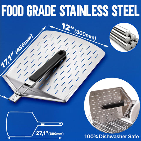 KitchenStar folded handle stowed compactly for easy storage and transport