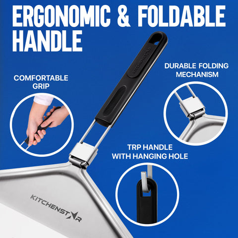 KitchenStar ergonomic handle detail for comfortable, secure gripping
