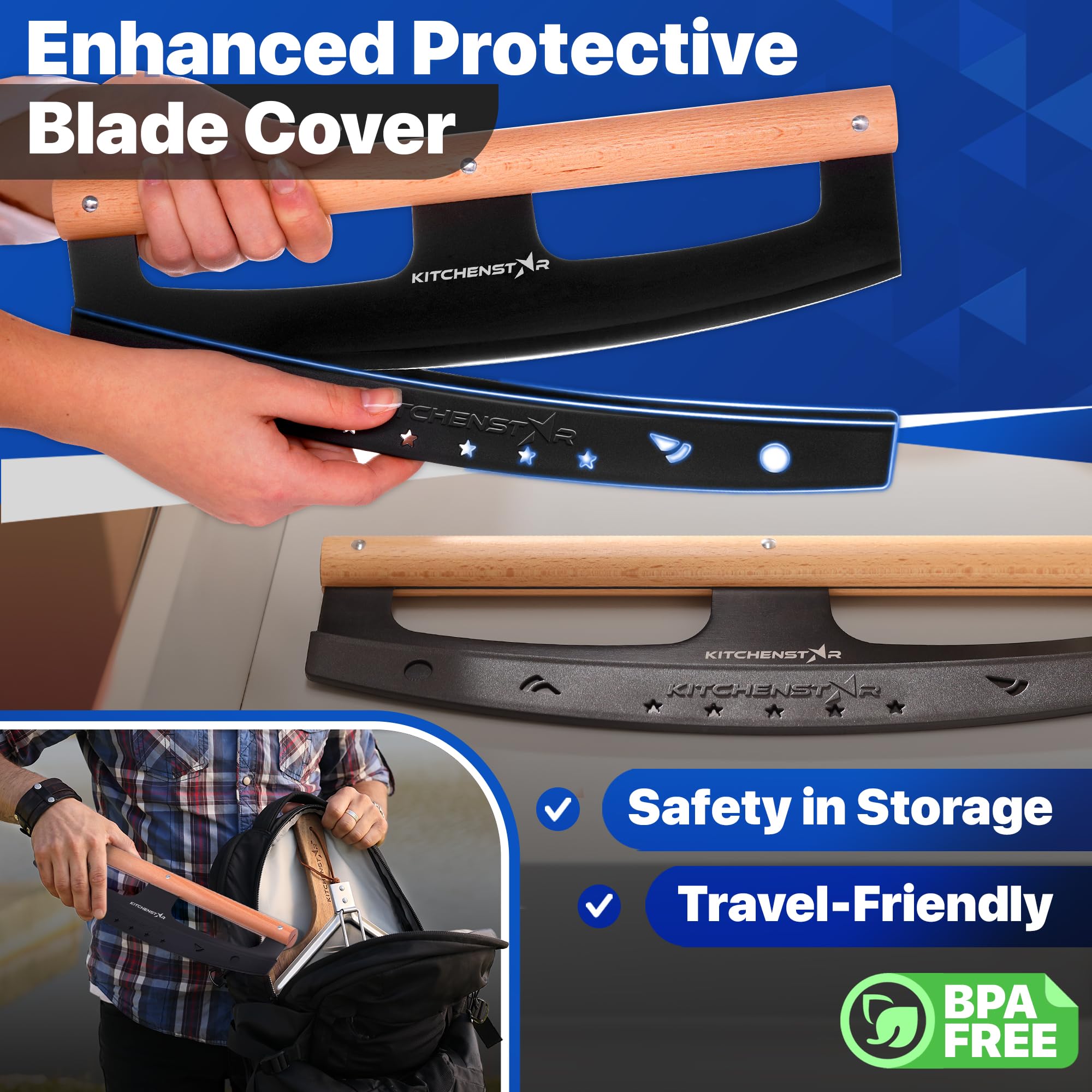 KitchenStar protective cover on blade for safe storage