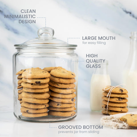 kitchentoolz jars with flour and cookies demonstrating visible contents