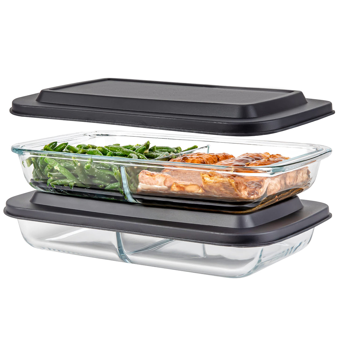 kitchentoolz clear front view oven-to-table dish shows elegant serve-ready look