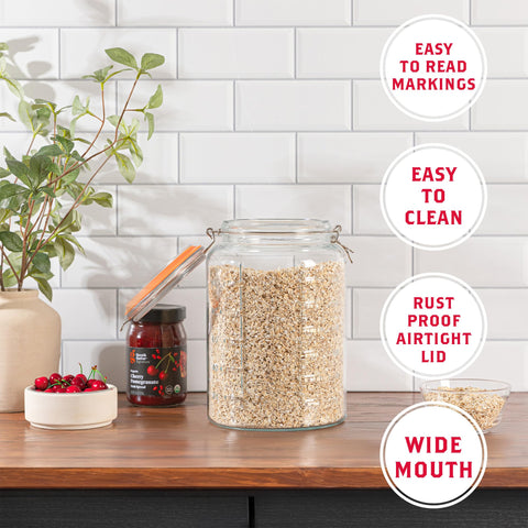 kitchentoolz wide mouth jar open for easy filling and hand cleaning