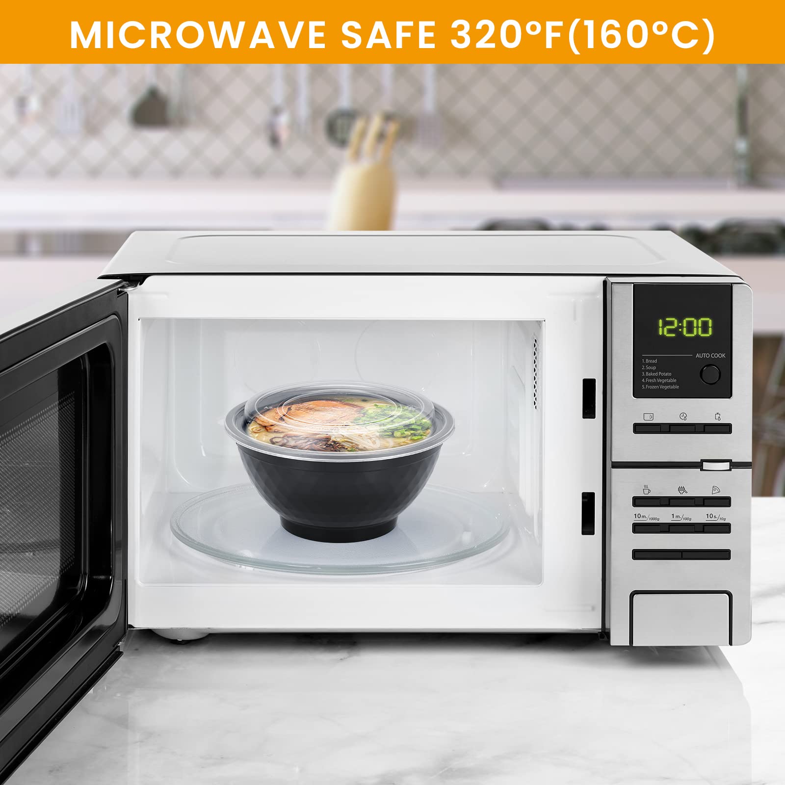 Kitch'nMore stacked bowls demonstrating space-saving organization in fridge