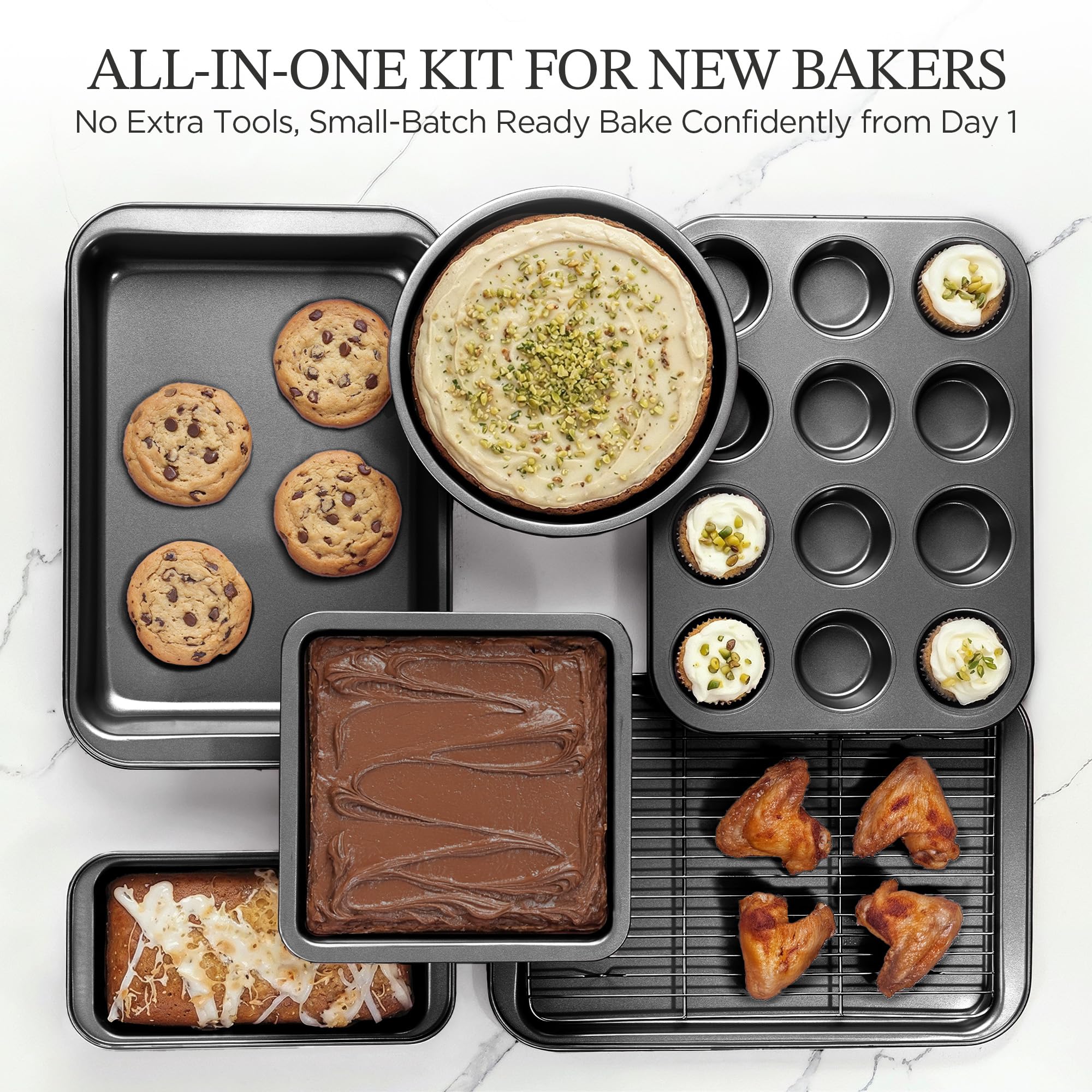 KITESSENSU cooling rack with baked goods highlighting quick cooling and crisp bottoms