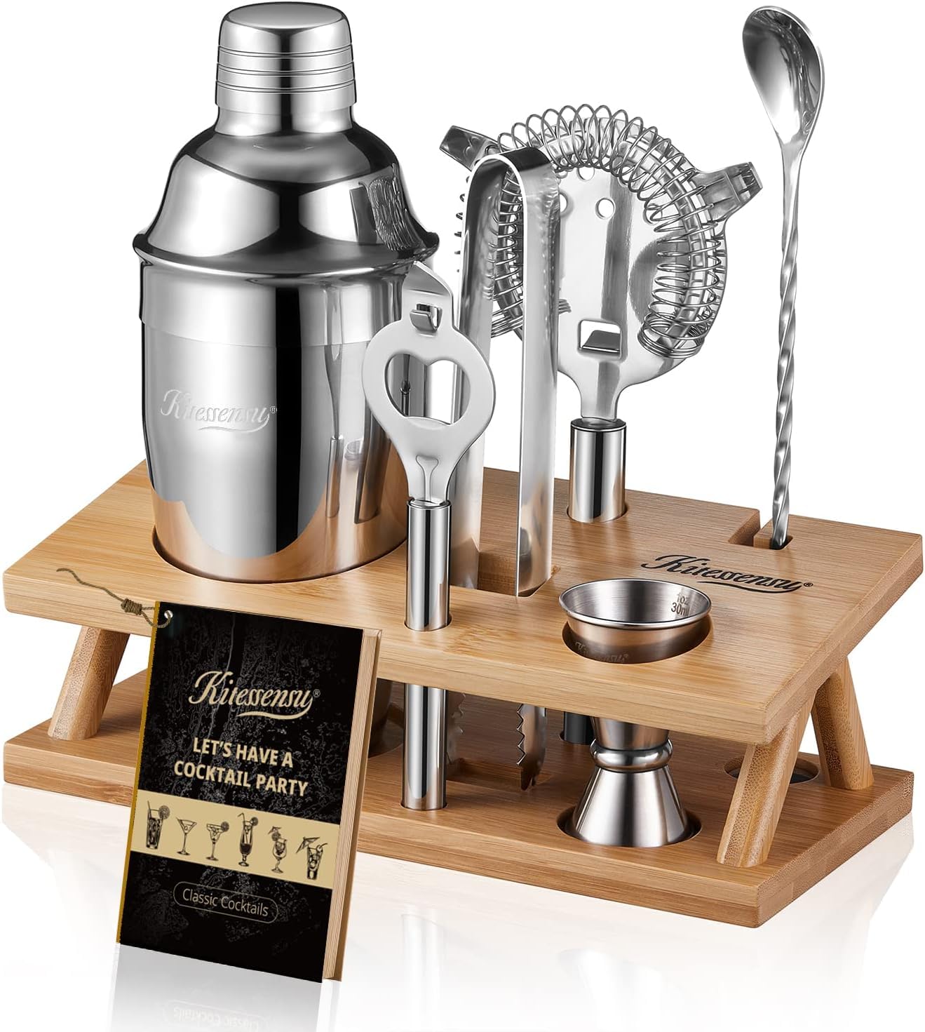 KITESSENSU full set on wooden stand showing organized display and easy access