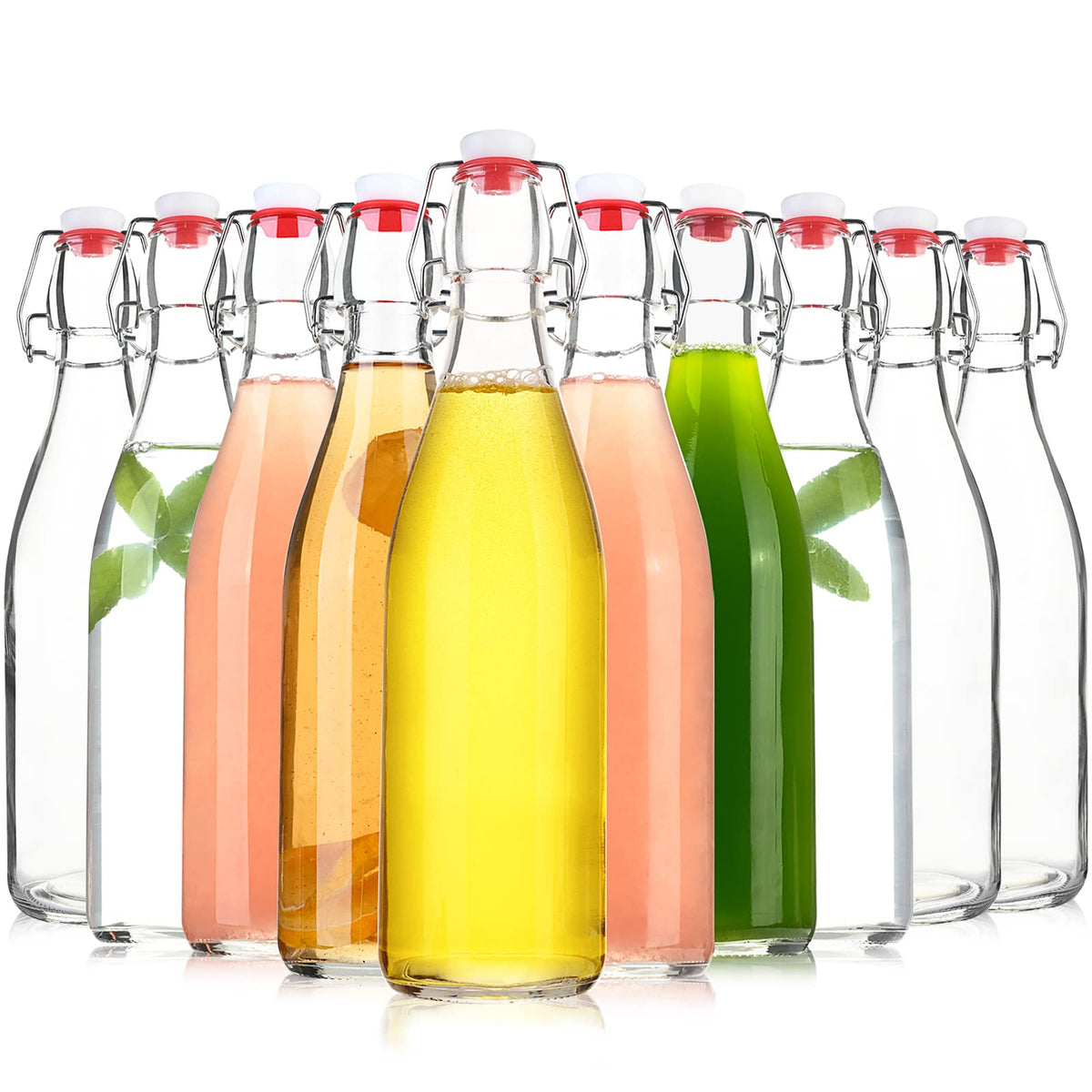 KITGLASCUP front view of 10-pack bottles showing neat storage benefit