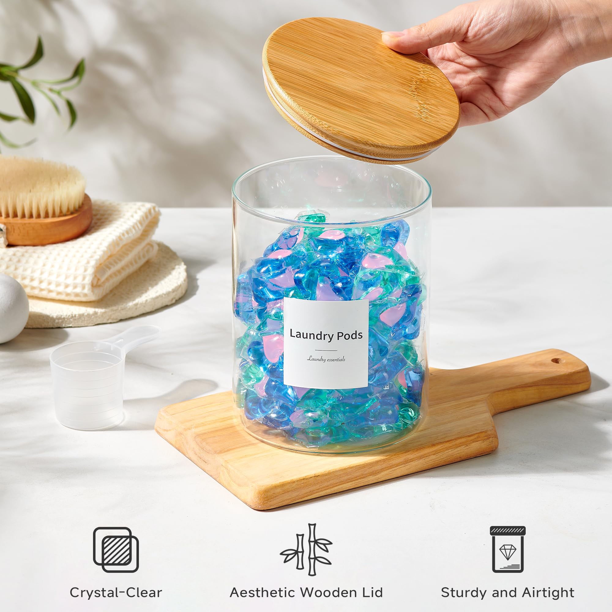 KitHero scoops and labels arrangement showing measuring tools and identification