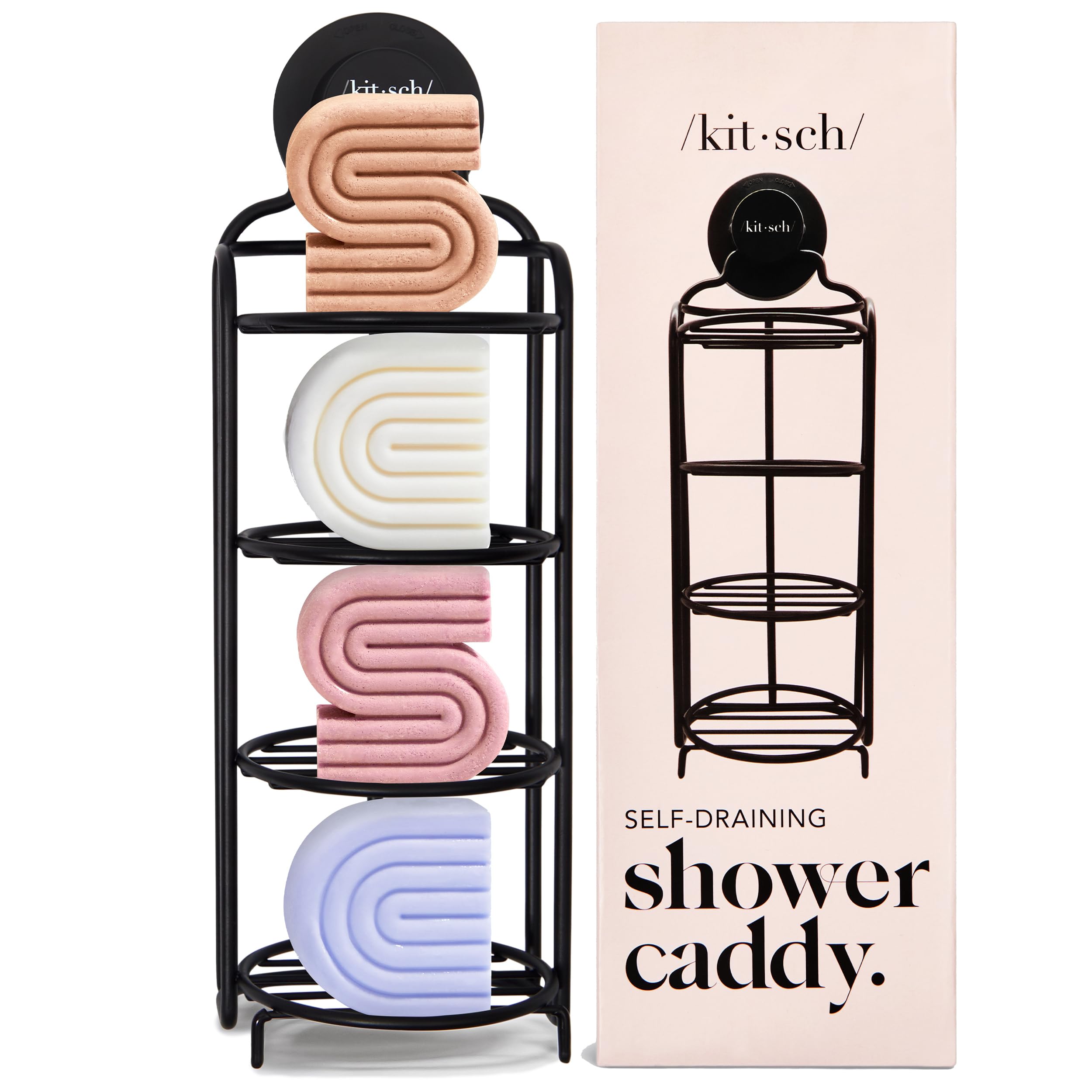Kitsch front view of caddy showing compact storage and tidy organization benefit