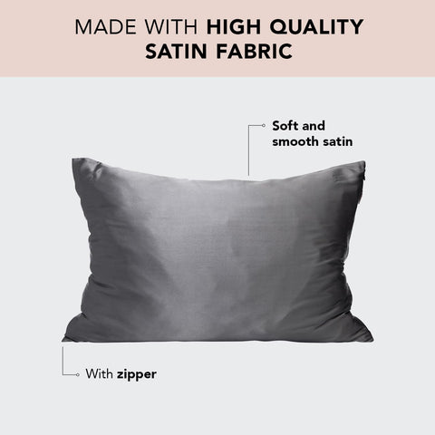 Kitsch hidden zipper close-up demonstrating secure closure and no-slip benefit while sleeping