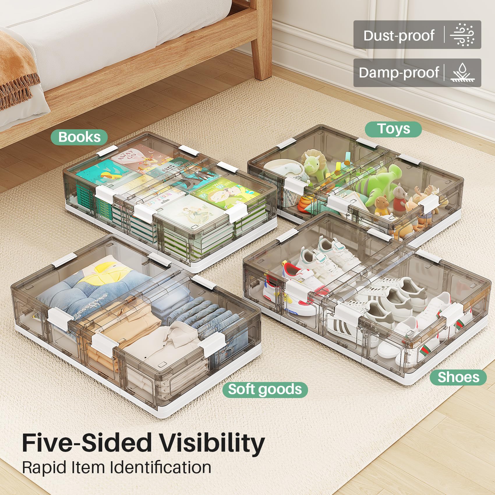 Kitstorack transparent side revealing contents for fast identification benefit