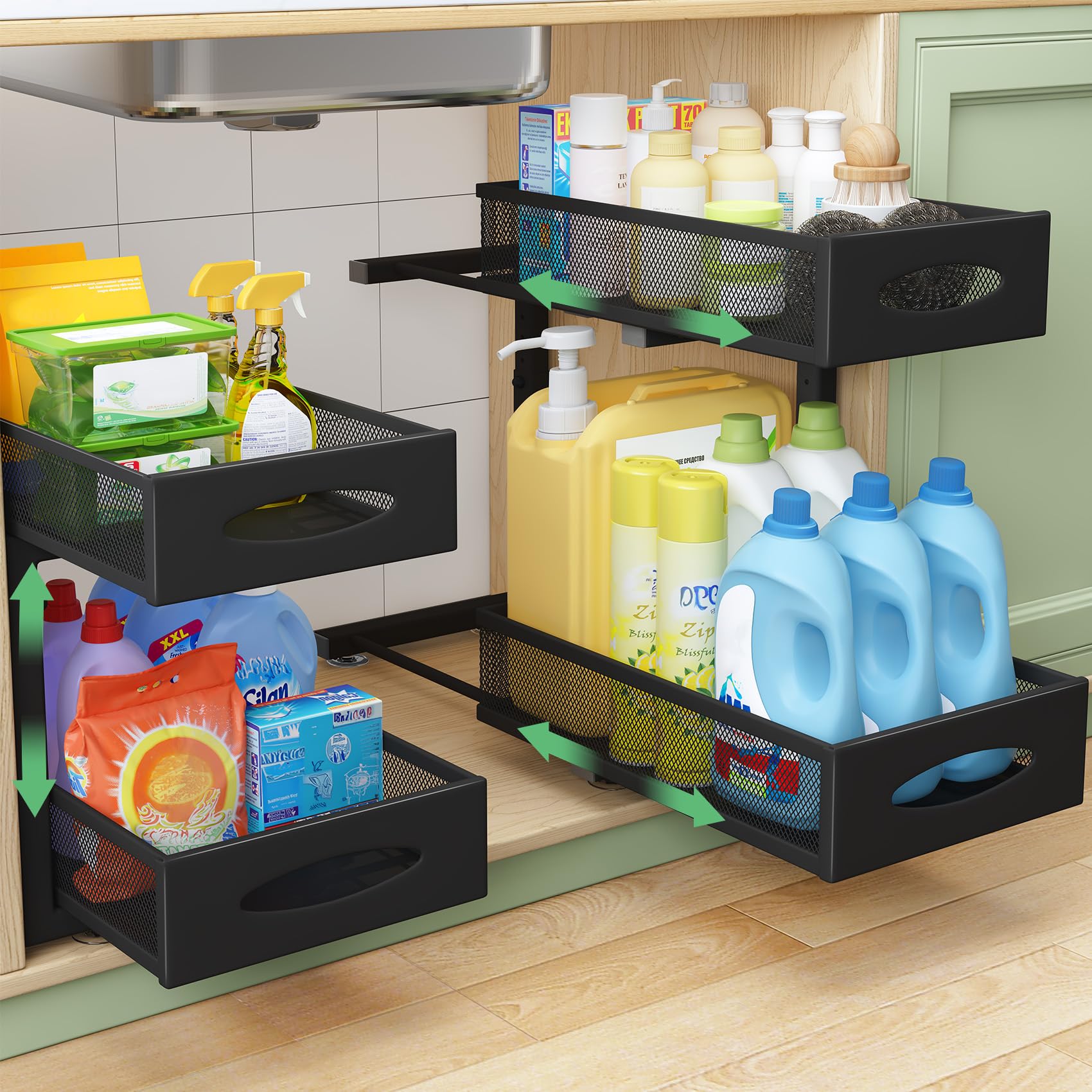 Kitstorack front view showing compact organizer with neat storage benefit