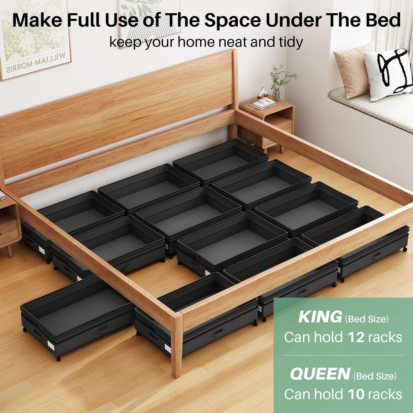 Kitstorack in bedroom scene showing tidy room and accessibility benefit