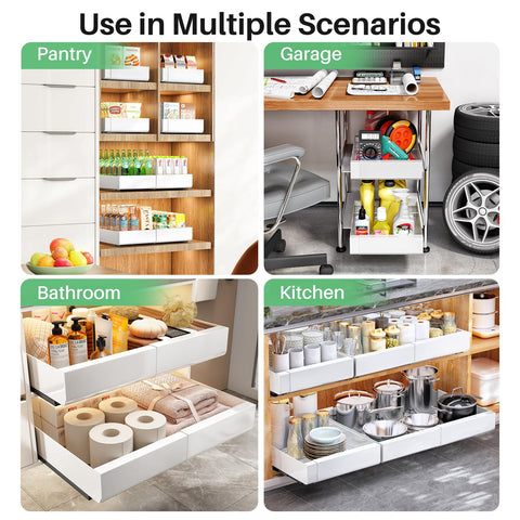 Kitstorack lifestyle kitchen scene displaying tidy cabinets and faster access to cookware