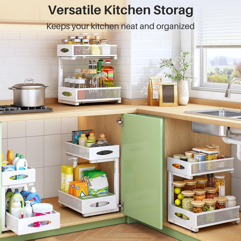 Kitstorack in kitchen setting showing organized cabinets and tidy countertops