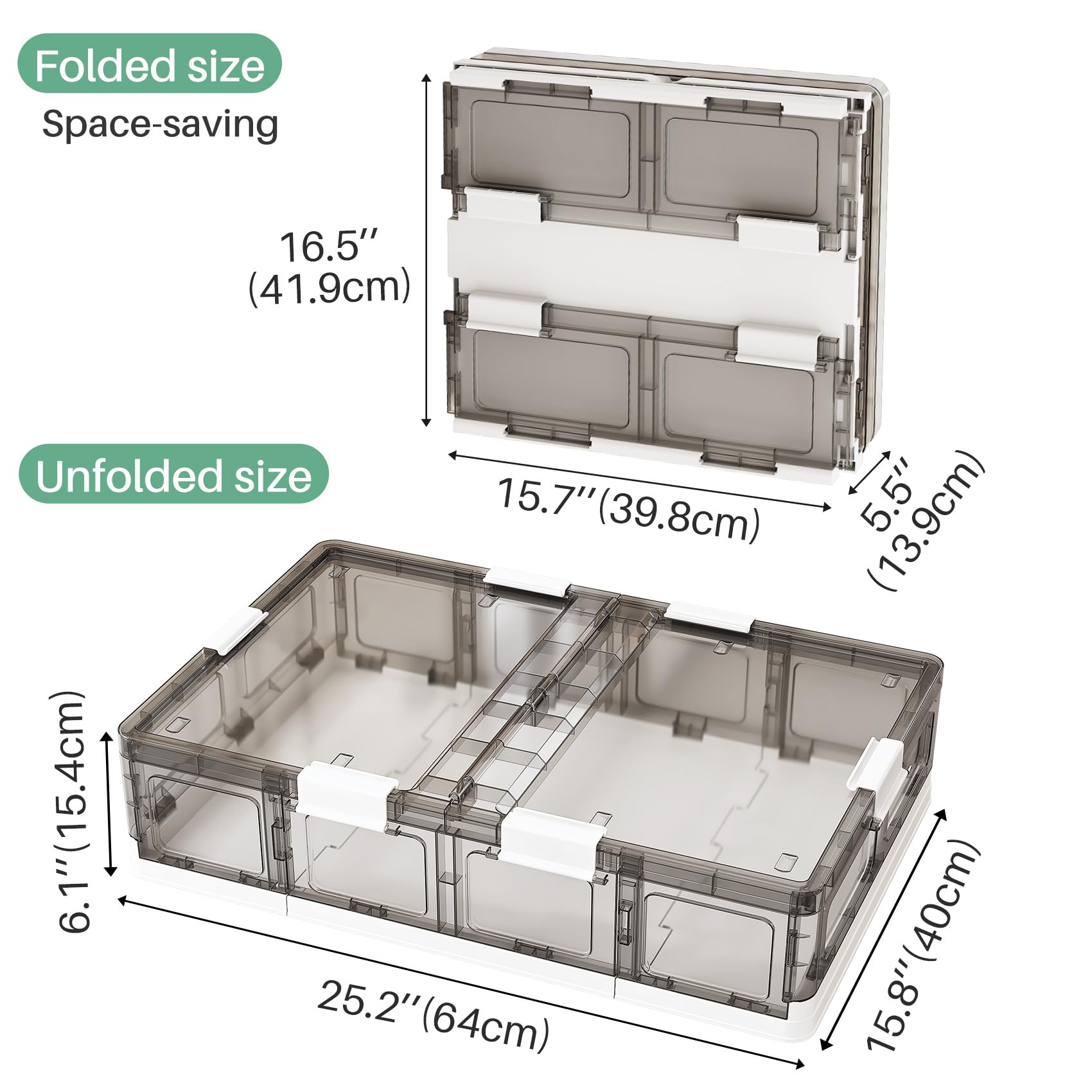 Kitstorack open box with folded clothes visible showing organized storage benefit