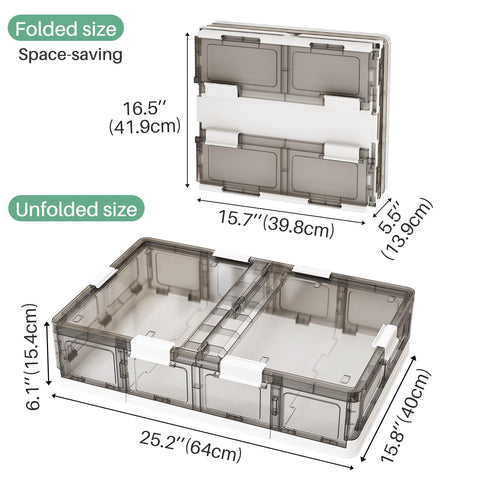 Kitstorack open box with folded clothes visible showing organized storage benefit