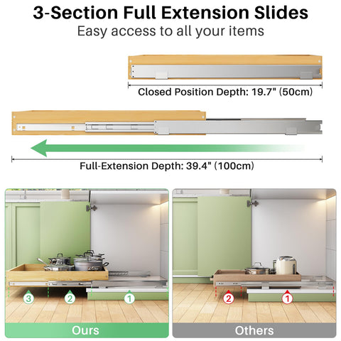 Kitstorack holding pots and pans to organize cookware and save countertop space