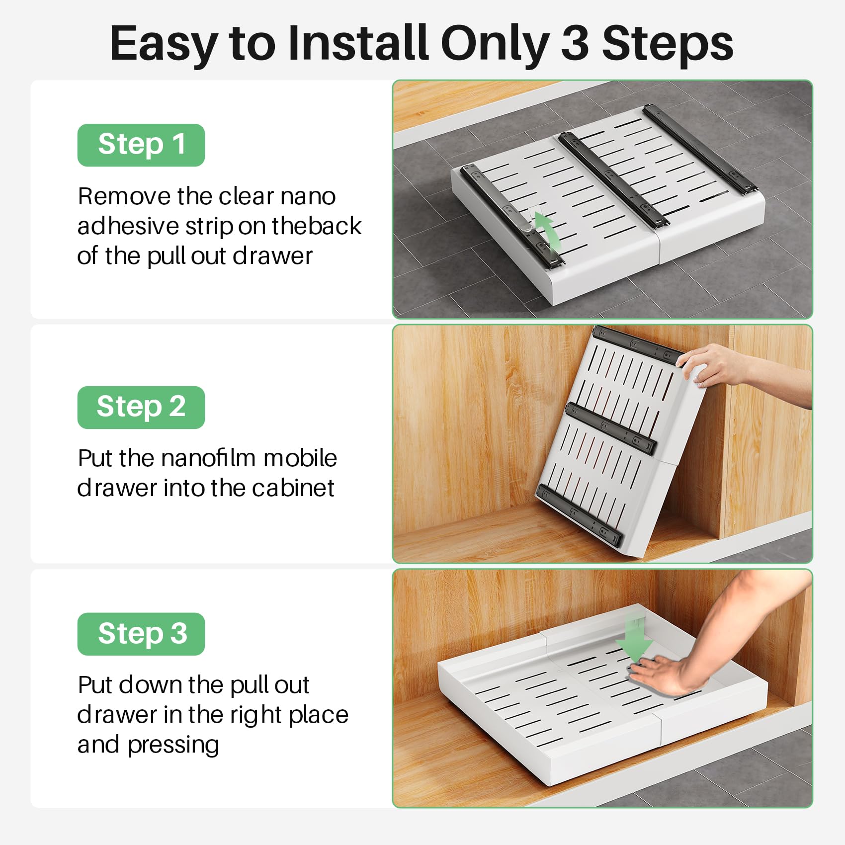Kitstorack screws and installation parts laid out showing optional secure mounting benefit