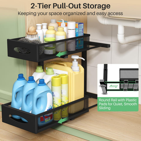 Kitstorack rail detail with plastic pads for smooth, quiet sliding