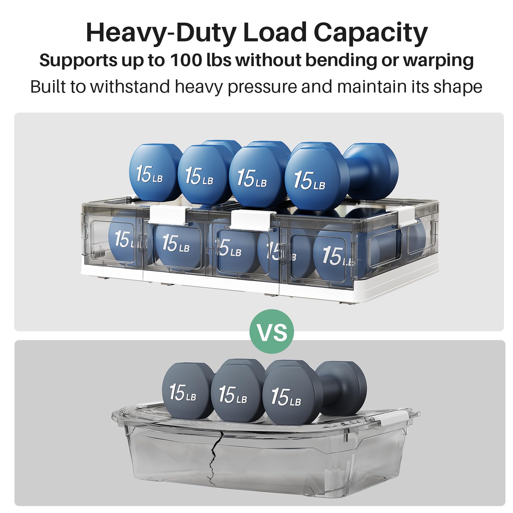 Kitstorack two stacked bins demonstrating stable stackable design benefit