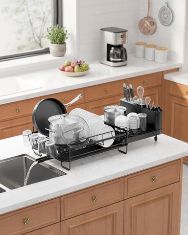 Kitsure rack contracted to shorter length for small sink setups and space saving