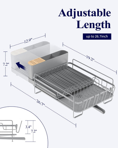 Kitsure close-up of drainboard and cutlery holder for easy draining and quick cleaning benefit