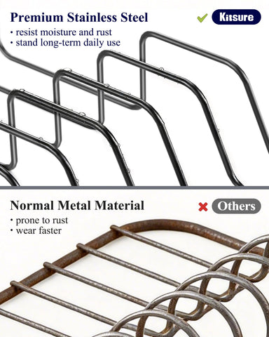 Kitsure holding plates and cups arranged to maximize airflow and separation