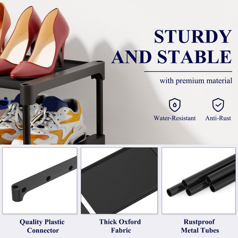 Kitsure shoe rack placed in an entryway organizing daily footwear
