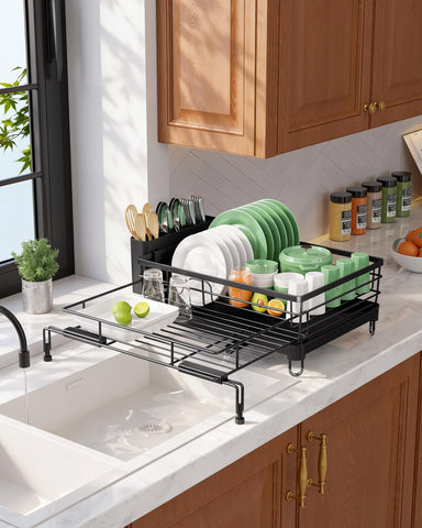 Kitsure utensil and glass organization highlighting separate areas for drying