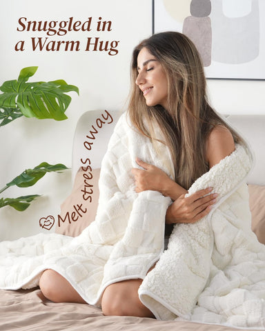Kivik Sherpa reverse close-up, demonstrates plush warmth and snuggle comfort