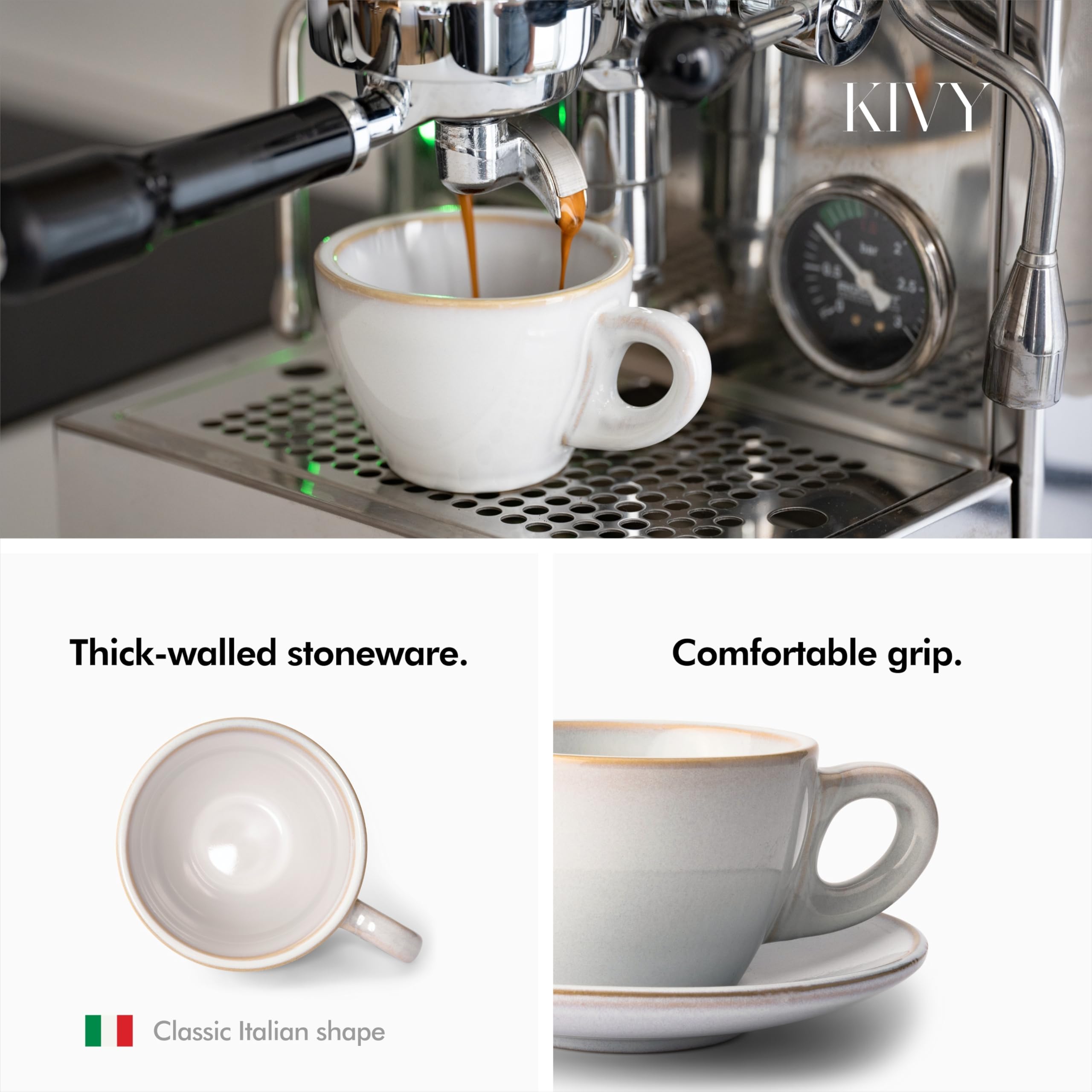 KIVY close-up of cup rim highlighting thick-walled durability and comfortable sip