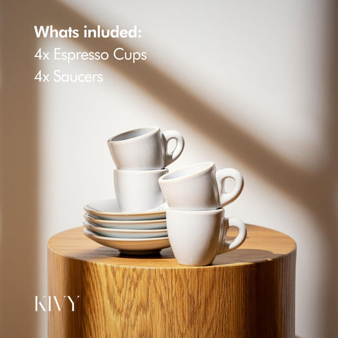 KIVY cup next to spoon for size comparison and accurate 3 oz capacity
