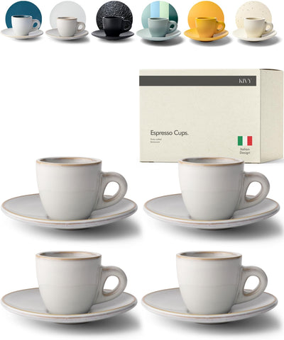 KIVY front view of four espresso cups showing classic design and durability