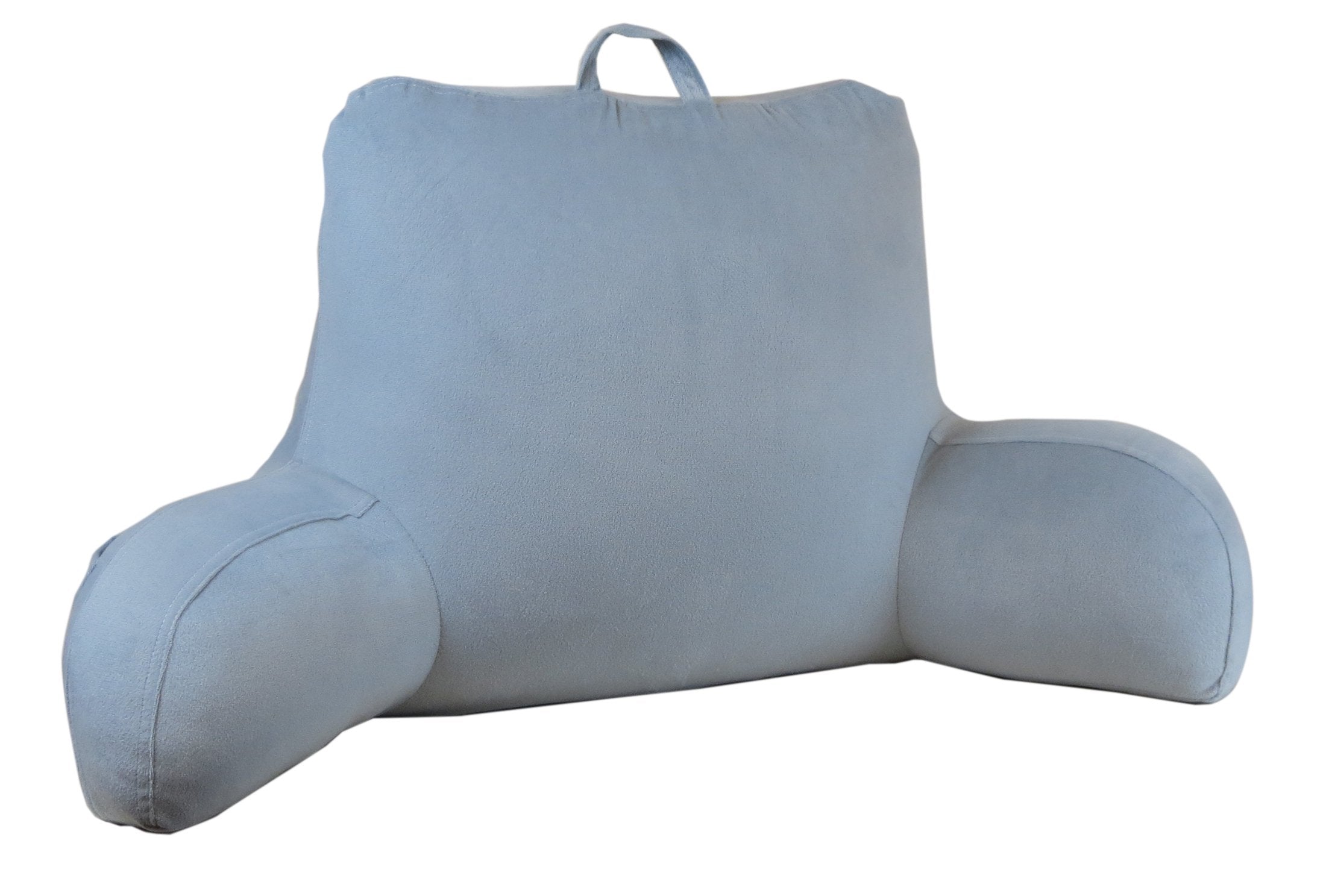 Klear Vu front view of velour reading pillow showing ergonomic support