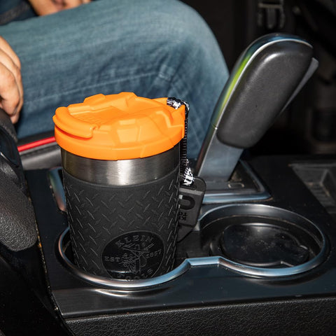 Klein Tools removable magnetic lanyard attached for hands-free metal mounting