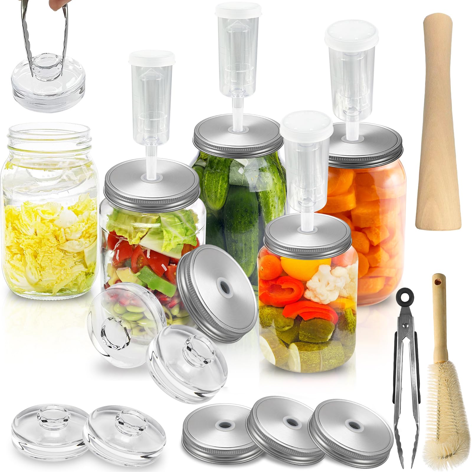 Klemon front view of full fermentation kit showing included items and organization benefit
