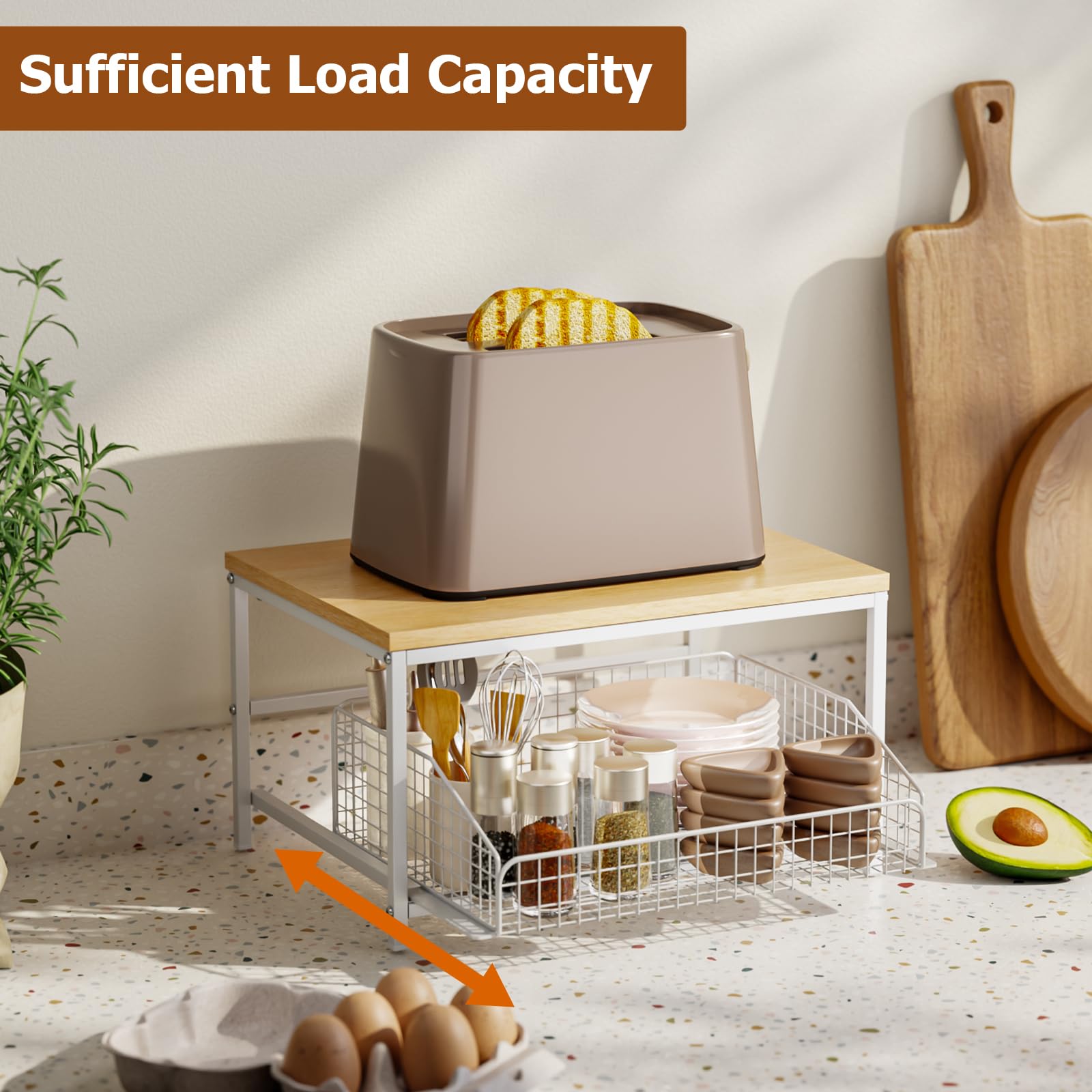 KLM lifestyle kitchen scene showing organized, clutter‑free counters