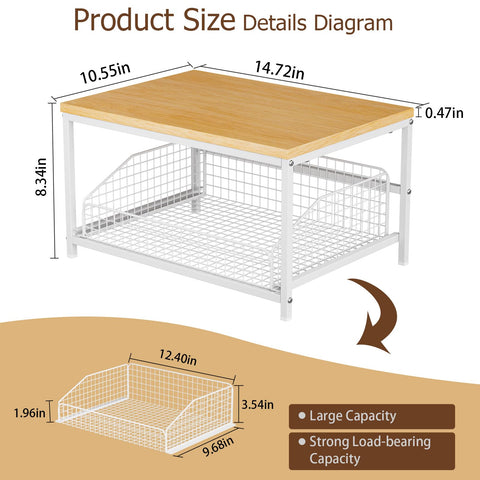 KLM pull‑out basket in motion for easy access to spices
