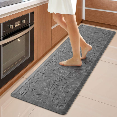KMAT front view showing cushioned kitchen mat and neutral design for comfort