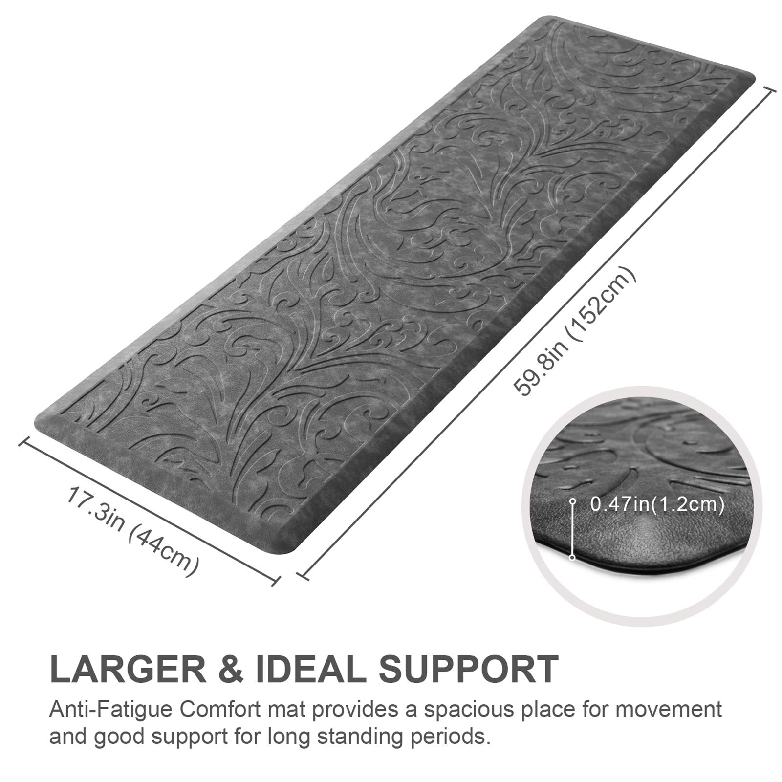 KMAT close-up of textured top surface offering comfortable foot traction