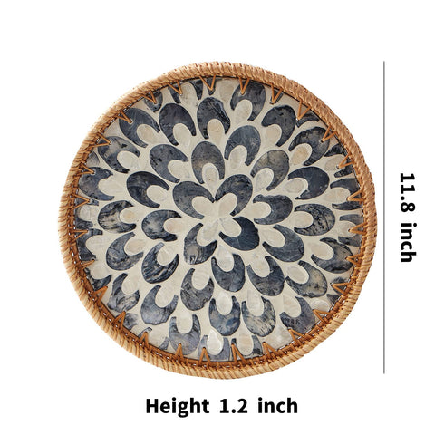 Kmelep tray size scale with fruits demonstrating practical serving capacity