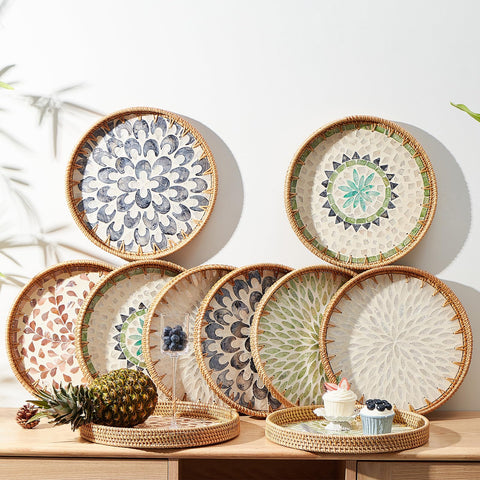 Kmelep tray hanging on wall as decor adding texture and visual interest